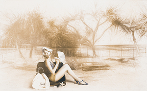 Fine art beach pinup
