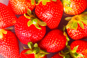 Vibrant fresh strawberries