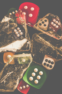 Vintage gambling scene