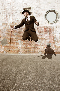 Man Jumping For Joy