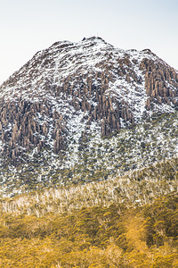 Detail on a Australian snow covered mountain