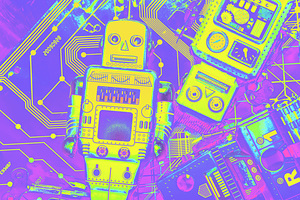 Comic circuitry robots