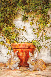Terra Cotta Bunnies 