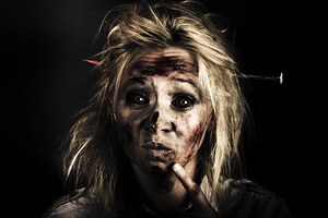 Evil Dead Female Zombie With Monster Headache
