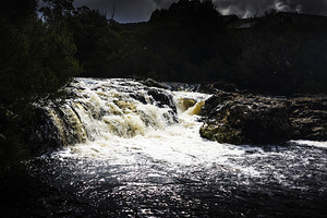 Splashing Australian water stream or waterfall