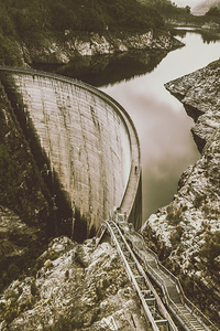 Vintage Hydro-Electric Dam