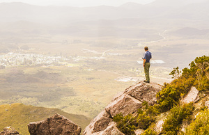 Tourist On The Tip of Western Tasmania