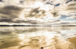 Water of reflective sunlight