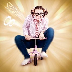 Nerd Breaking The Speed Of Sound On Kids Bicycle