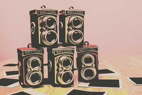 Retro photo camera pop art  Print