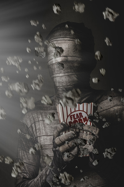 Mummy Wrapped Up In Fear Porn News Print