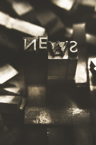 Letterpress and vintage journalism Print