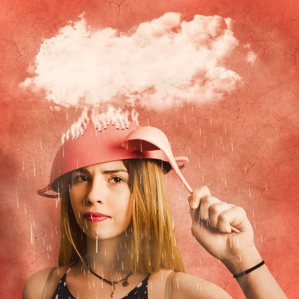 Thinking pinup baker Print