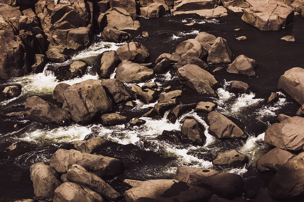 Rocky Launceston river from Cataract Gorge Print