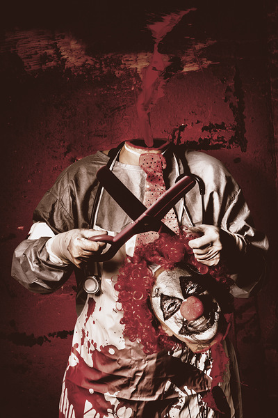 Disturbed evil boogieman without head Print