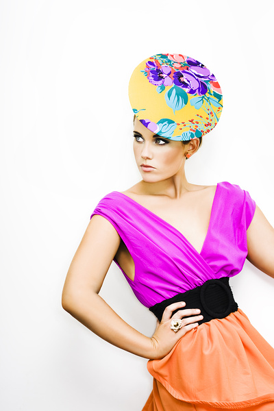 Beautiful Girl In Vintage Fashion Print