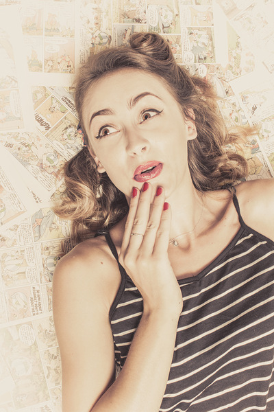 Comics collector pin up girl Print