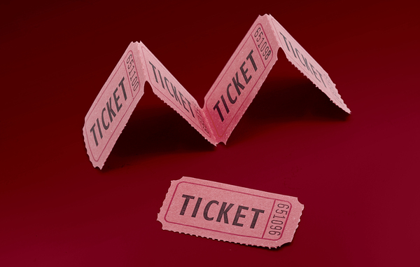 Vintage cinema movie ticket Print