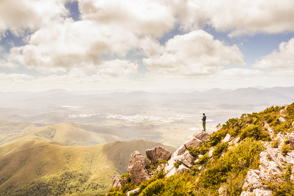 Scenic view of Mt Zeehan Tasmania Australia Print