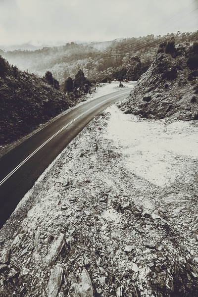 Winter weather road Print