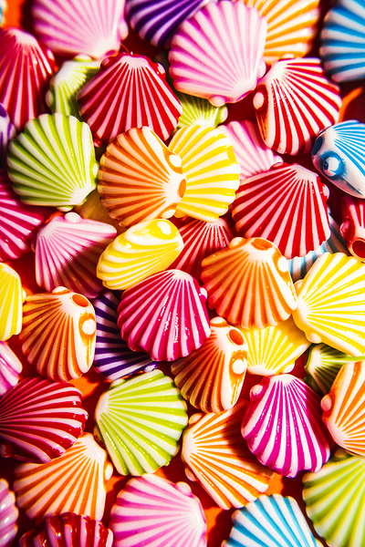 A colourful beach background Print