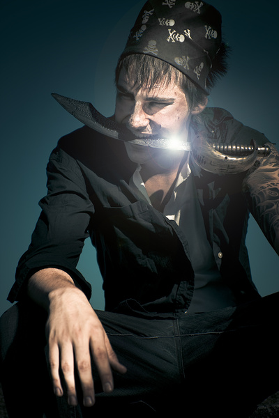 Scary Pirate With Sword Print