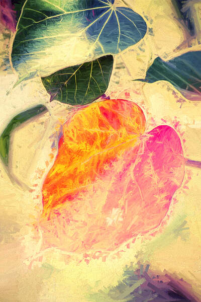 Leaves of impressionism Print