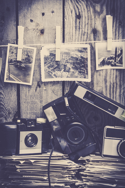 Vintage camera gallery Print