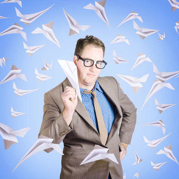 Business man on international business travel Print