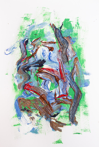 Abstract painting. Division is their narrative Print