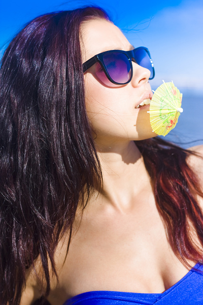 Woman On Vacation Print