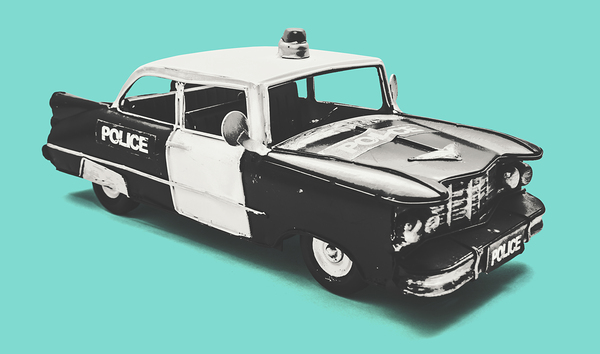 Black and blue Print