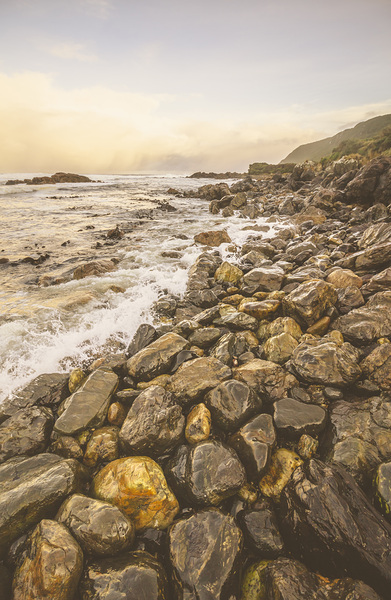 Rocky seashore scene  Print