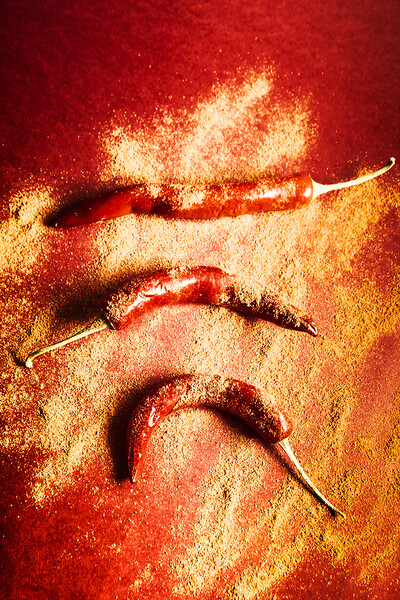 Indian food seasoning and spices Print