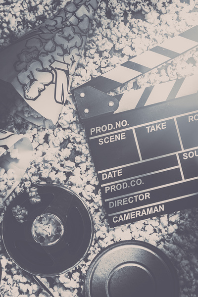 Vintage film production Print