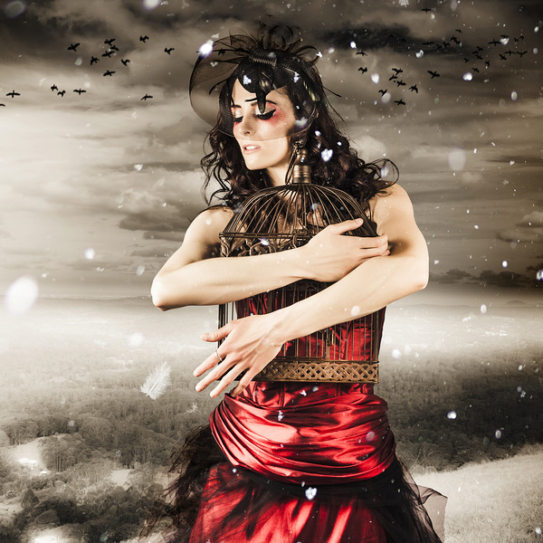 Fashion. Winter Freedom From A Snow Capped Romance Print