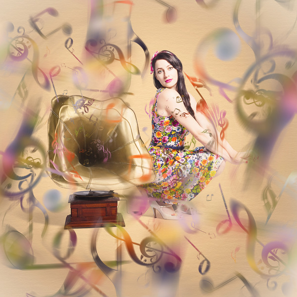 Pin-up the sound of nostalgia Print