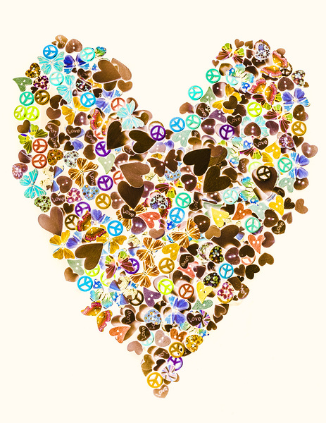 Heart of a hippie Print