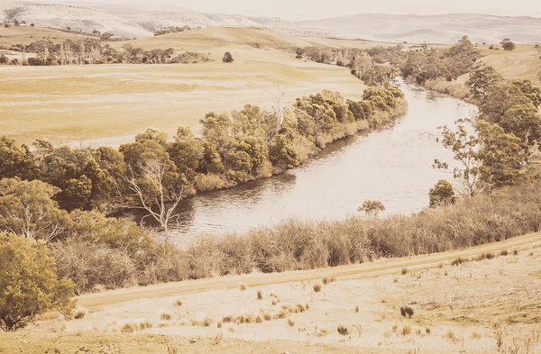 Rivers of pastoral wash Print