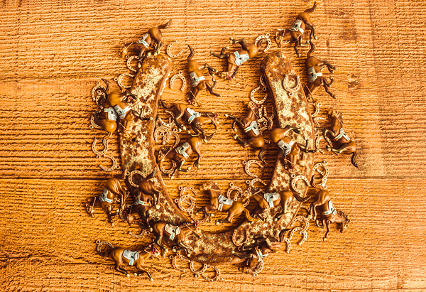 Around horseshoe track Print