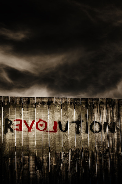 Revolution. The writings is on the wall Print