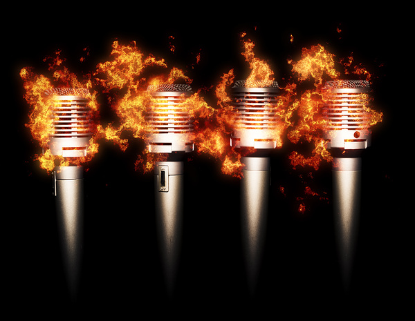 Singeing stage show Print