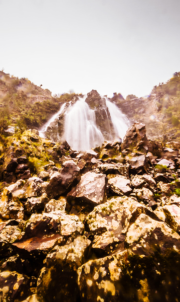 Rocky water wilderness Print