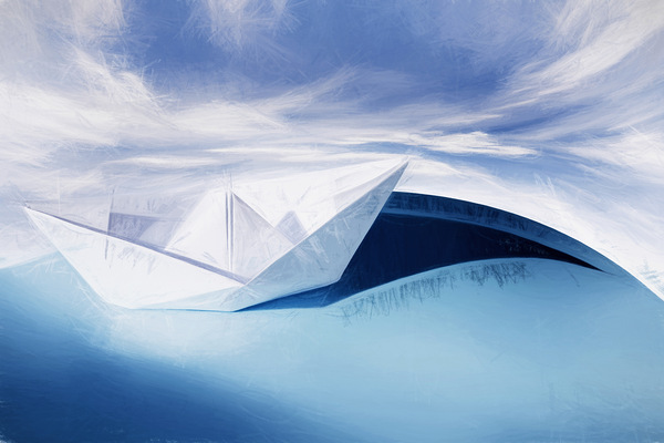 Paper knots and cardboard seas Print