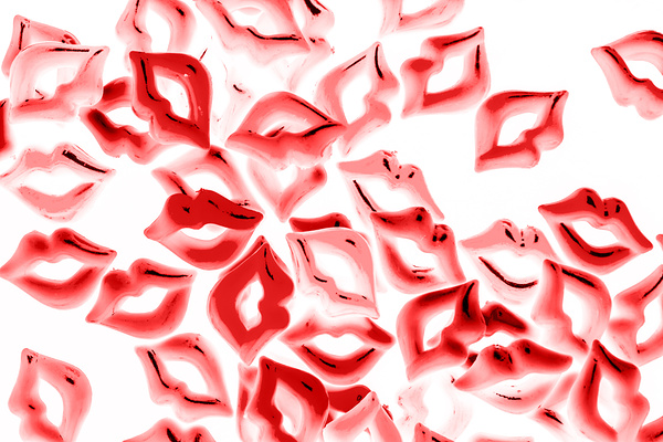 Retro red lips Print