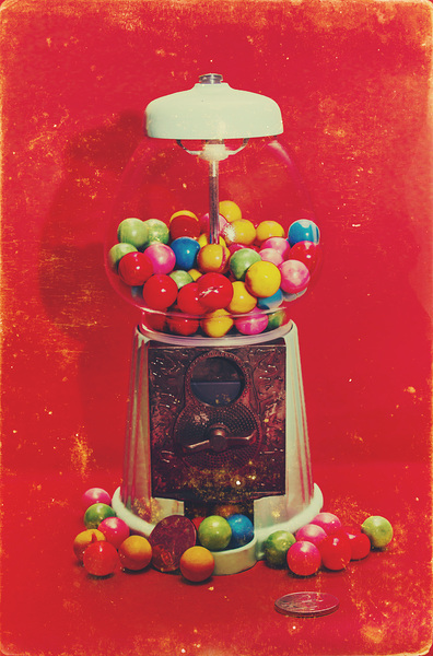 Vintage candy store gum ball machine Print