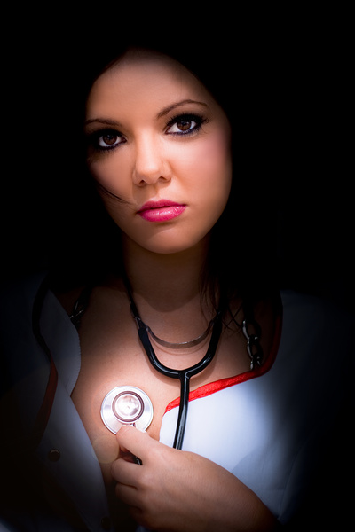 Love Struck Stethoscope Nurse Print