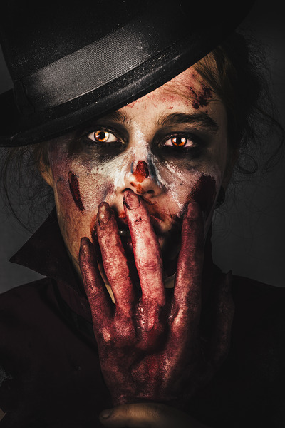 Dark face of fear. Fright night Print