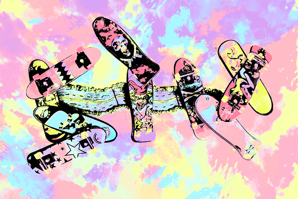 Street sk8 pop art Print