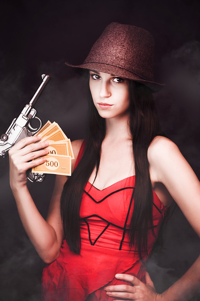 Gangster And Her Gun Print